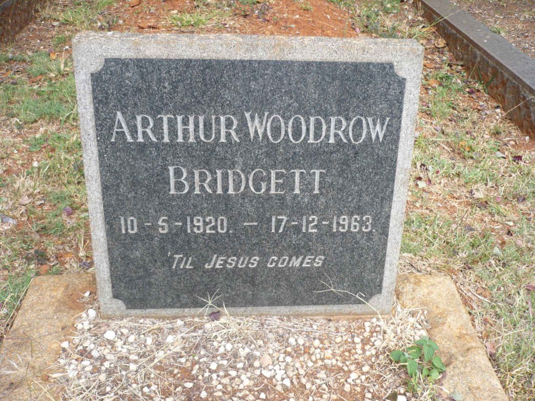 BRIDGETT Arthur Woodrow 1920-1963