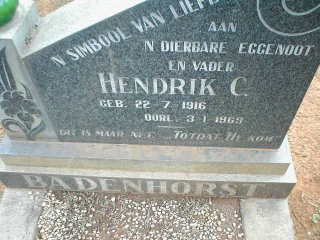BADENHORST Hendrik C. 1916-1969