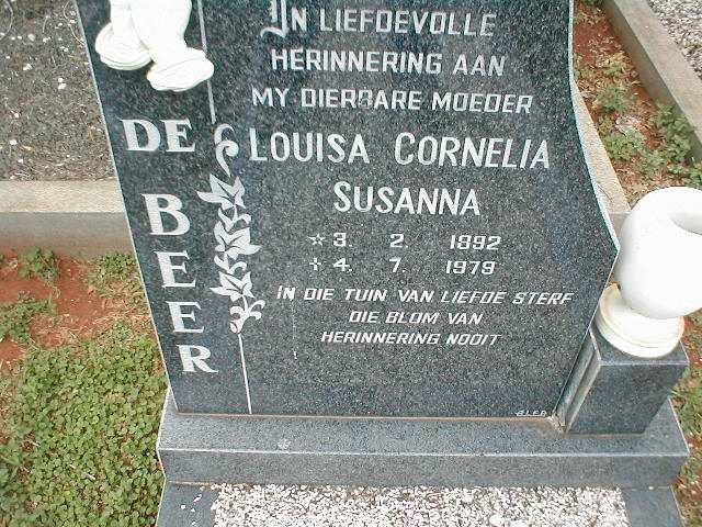 BEER Louisa Cornelia Susanna, de 1892-1979