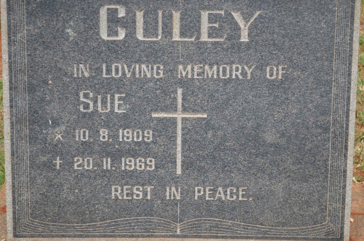 CULEY Sue 1909-1969