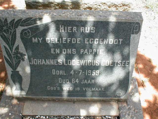 COETSEE Johannes Lodewicus -1959