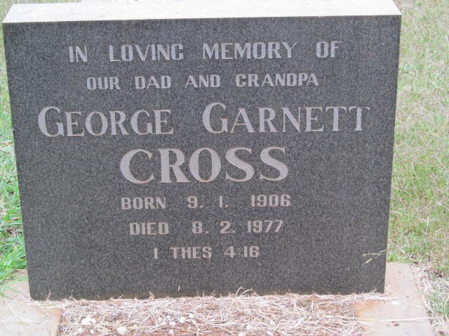 CROSS George Garnett 1906-1977