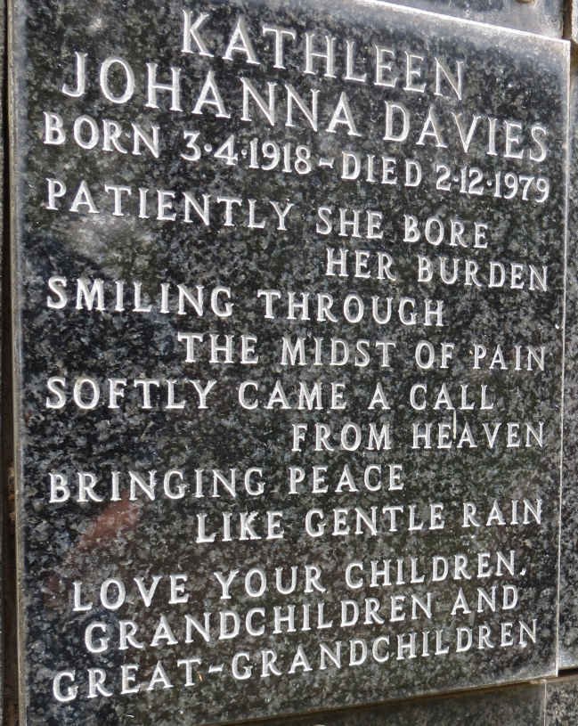 DAVIES Kathleen Johanna 1918-1979