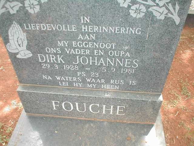 FOUCHE Dirk Johannes 1928-1981