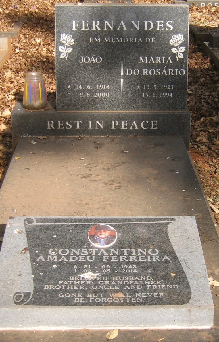 FERNANDES Joao 1918-2000 &amp; Maria DO ROSARIO 1923-1994 :: FERREIRA Constantino Amadeu 1943-2014