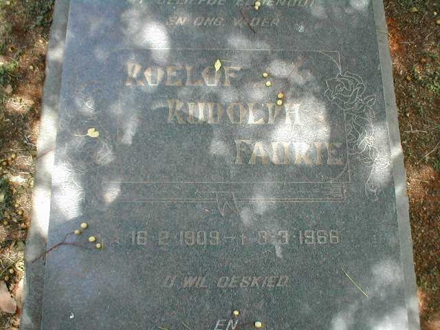 FAURIE Roelof Rudolph 1909-1966