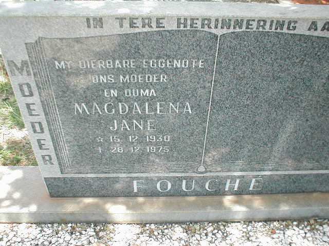 FOUCHÉ Magdalena Jane 1930-1975