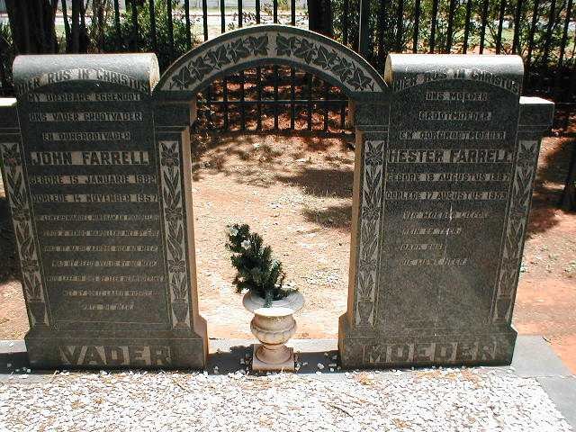 FARRELL John 1882-1957 &amp; Hester 1887-1953
