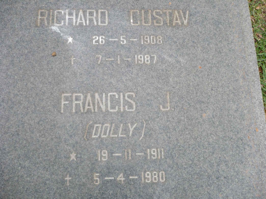 FREDERICKS Richard Gustav 1908-1987 &amp; Francis J. 1911-1980