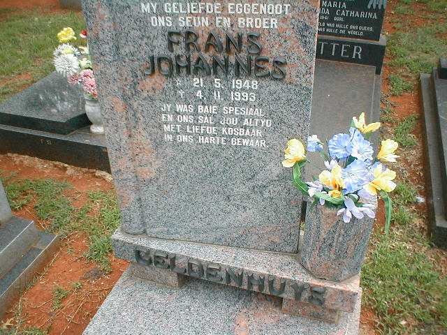 GELDENHUYS Frans Johannes 1948-1993