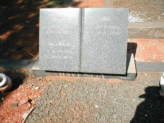 HAVENGA Hendrik Lukas 1920-1975 :: HAVENGA Hendrik Paul Johannes 1944-1967  :: HAVENGA Gerhard 1952-1973