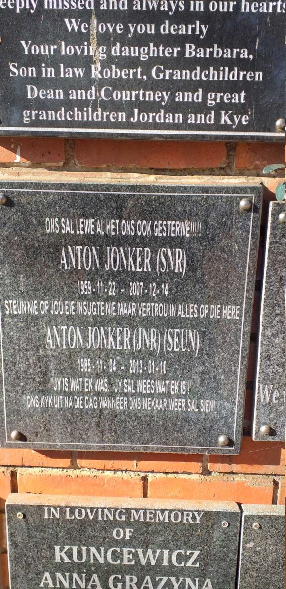 JONKER Anton 1959-2007 :: JONKER Anton 1985-2013