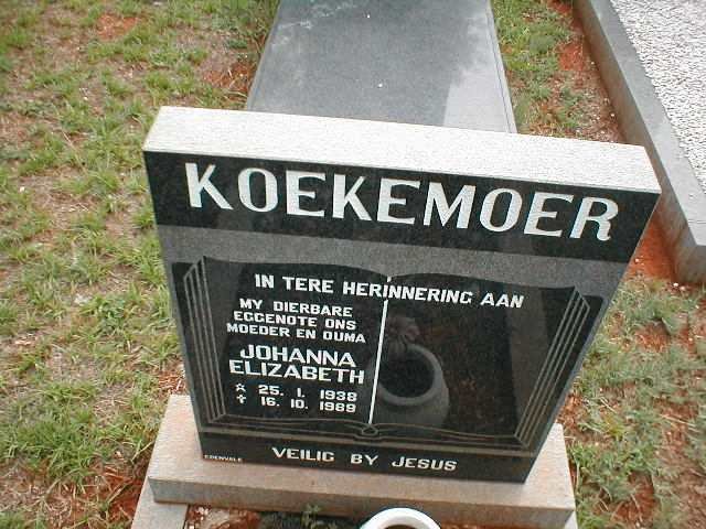 KOEKEMOER Johanna Elizabeth 1938-1989