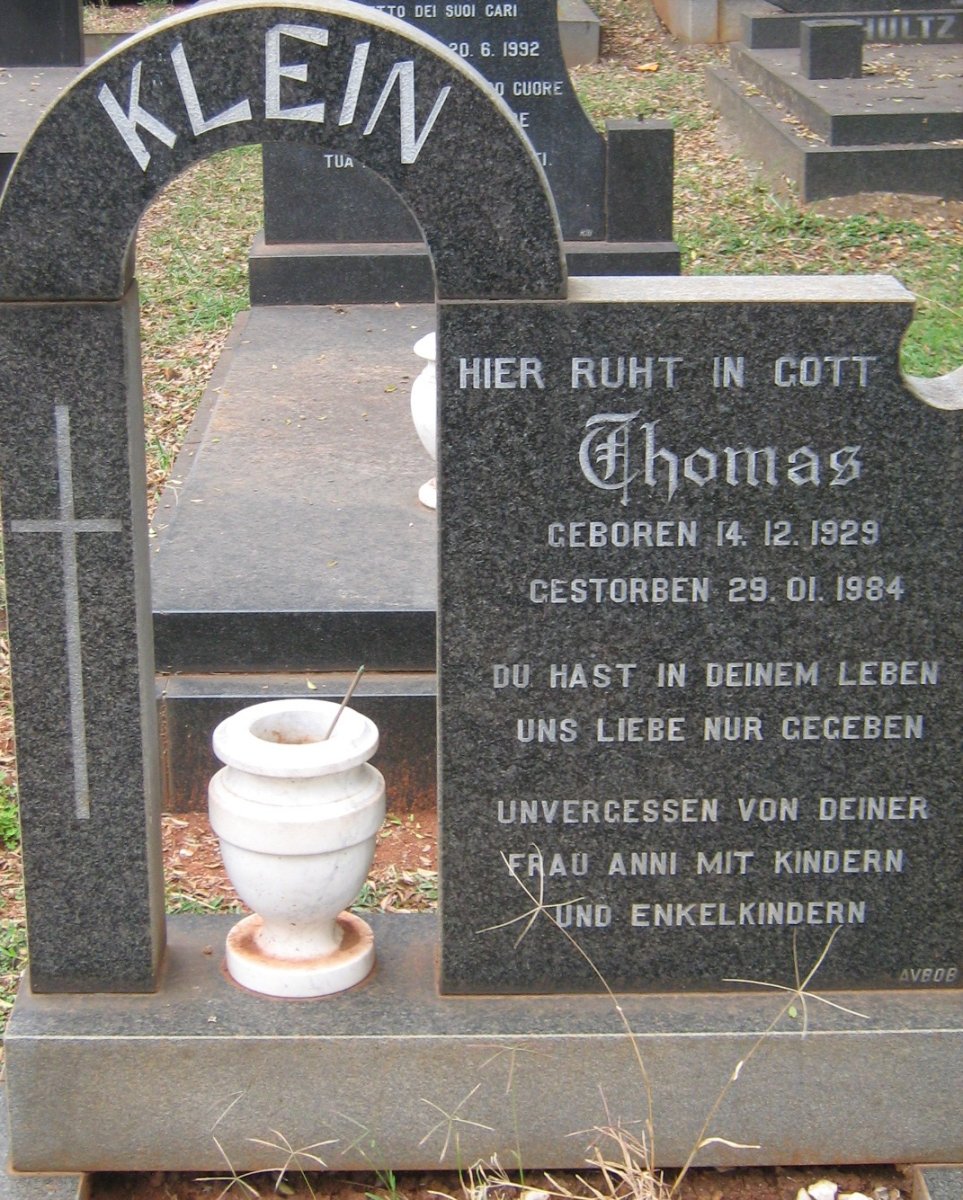 KLEIN Thomas 1929-1984