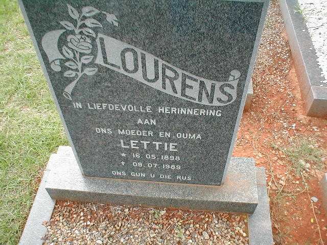 LOURENS Lettie 1898-1989