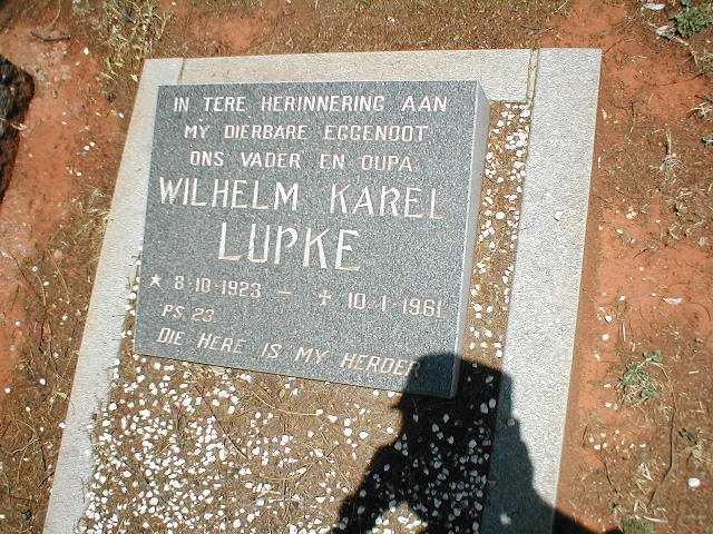 LUPKE Wilhelm Karel 1923-1961