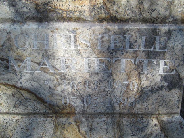 MERWE Christelle Mariette, van der 1970-1998 _2