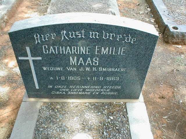MAAS Catharine Emilie voorheen SMISSAERT 1905-1963