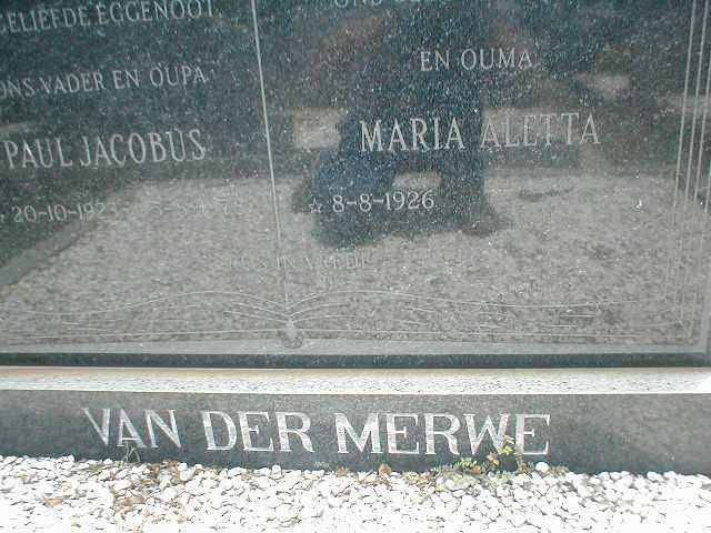 MERWE Paul Jacobus, van der 1923-1978 &amp; Maria Aletta 1926- _2