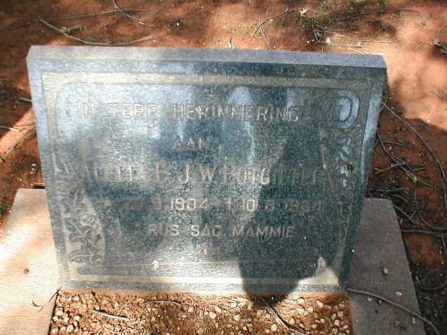 POTGIETER Metta E.J.W. 1904-1964