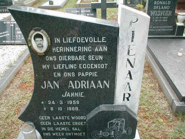 PIENAAR Jan Adriaan 1958-1988