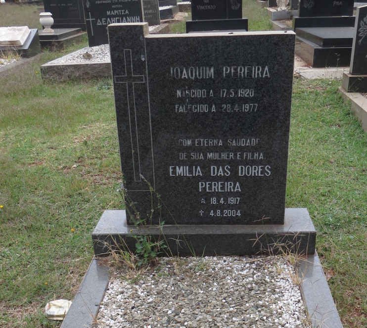 PEREIRA Joaçuim 1920-1977 &amp; Emilia Das Dores 1917-2004