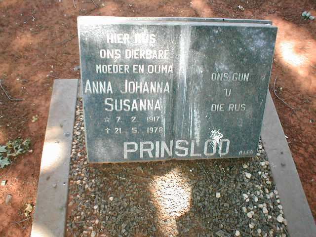 PRINSLOO Anna Johanna Susanna 1917-1978