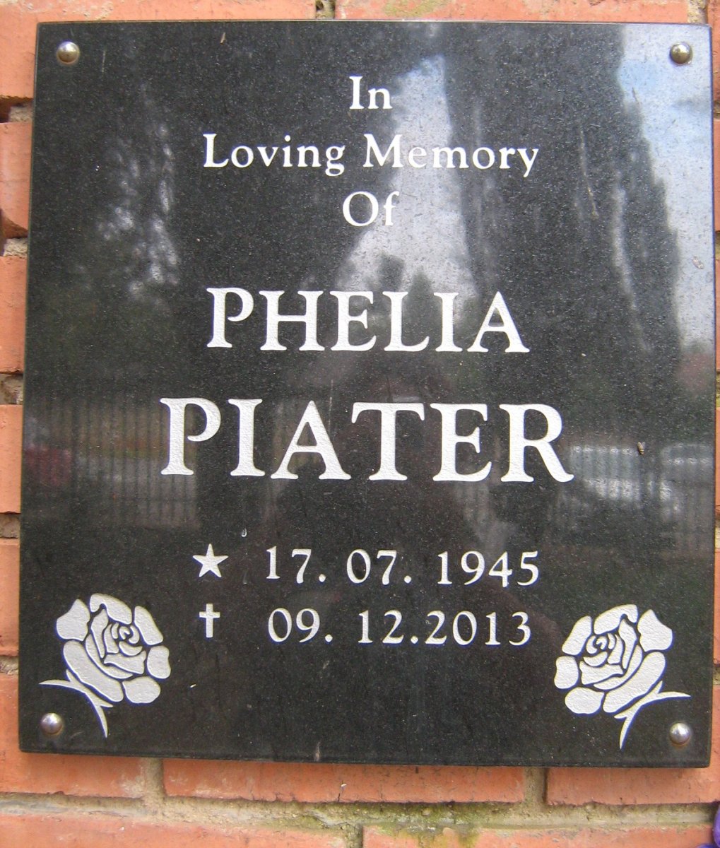 PIATER Phelia 1945-2013