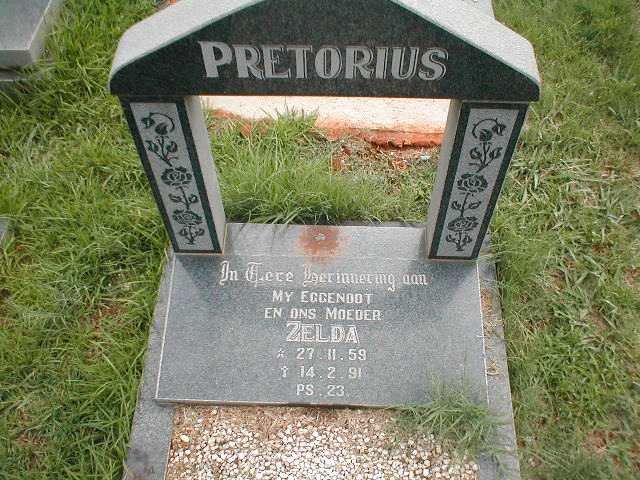 PRETORIUS Zelda 1959-1991