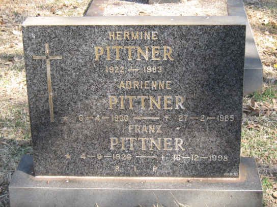 PITTNER Adrienne 1900-1985 :: PITTNER Hermine 1922-1983 :: PITTNER Franz 1926-1998