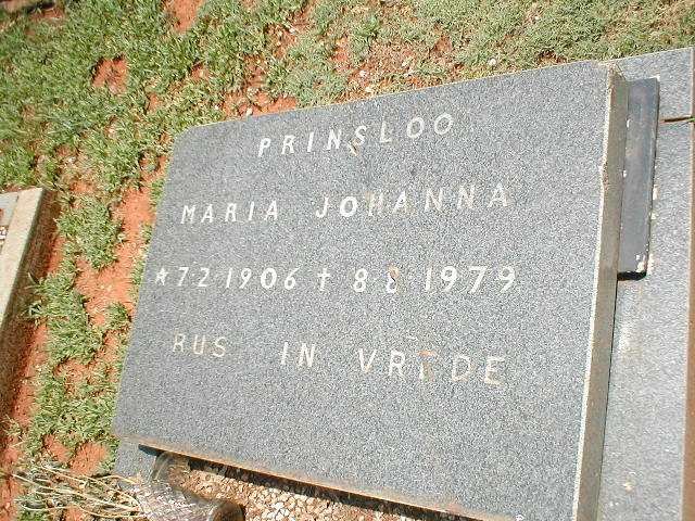 PRINSLOO Maria Johanna 1906-1979