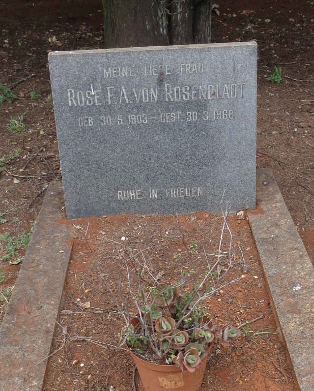 ROSENBLADT Rose F.A., von 1903-1968