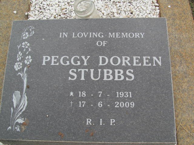 STUBBS Peggy Doreen 1931-2009