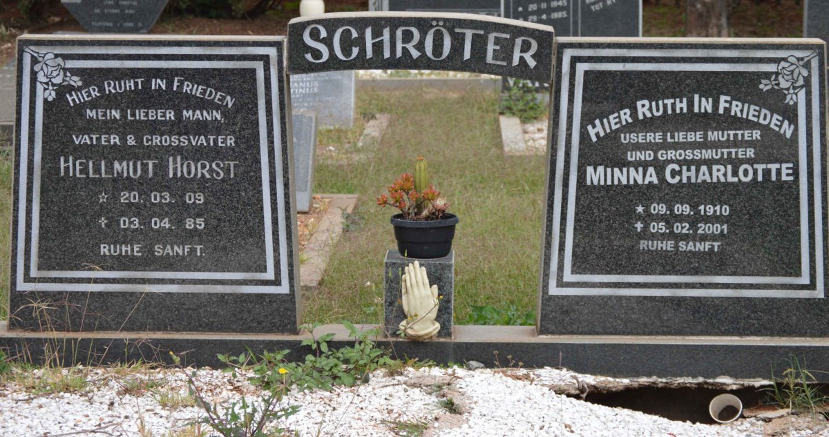 SCHRÖTER Hellmut Horst 1909-1985 &amp; Minna Charlotte 1910-2001