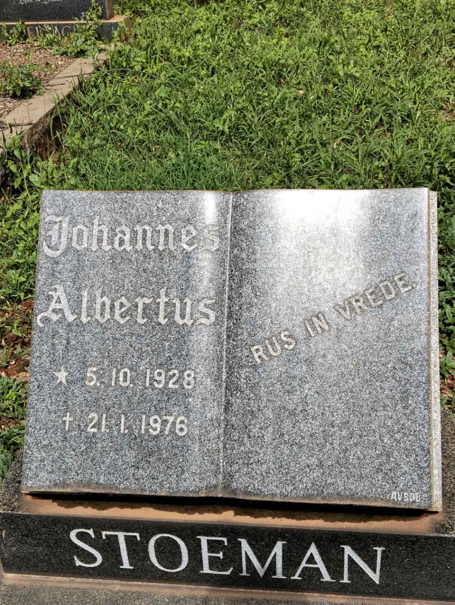 STOEMAN Johannes Albertus 1928-1976