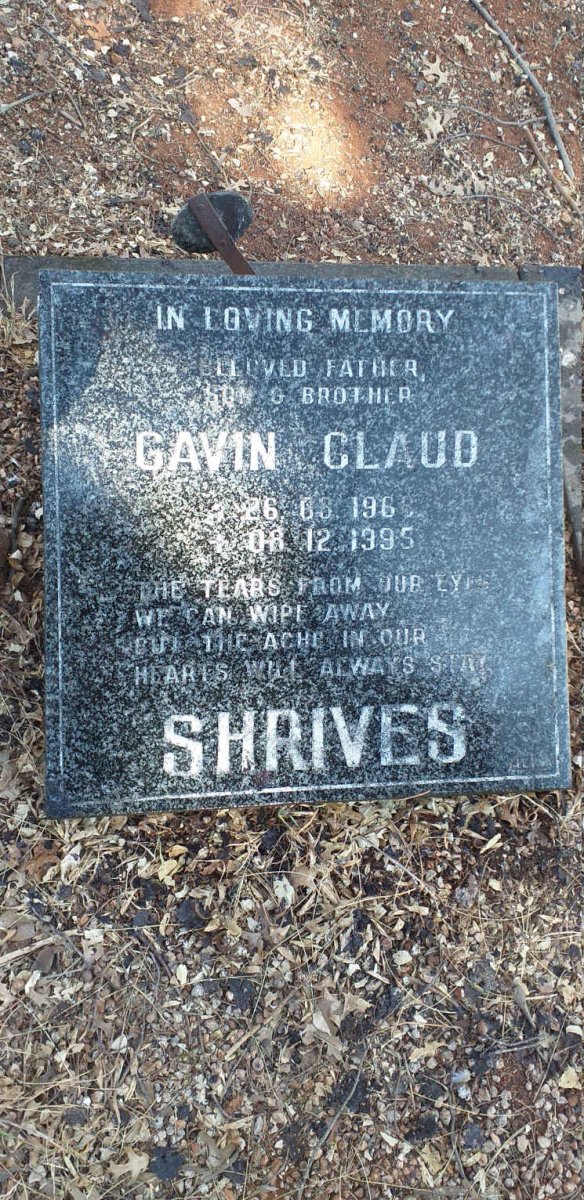 SHRIVES Gavin Claud 1968-1995