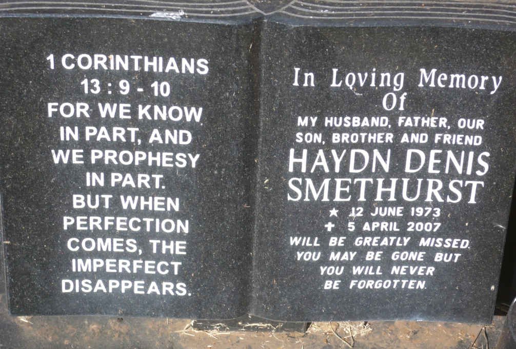 SMETHURST Haydn Denis 1973-2007