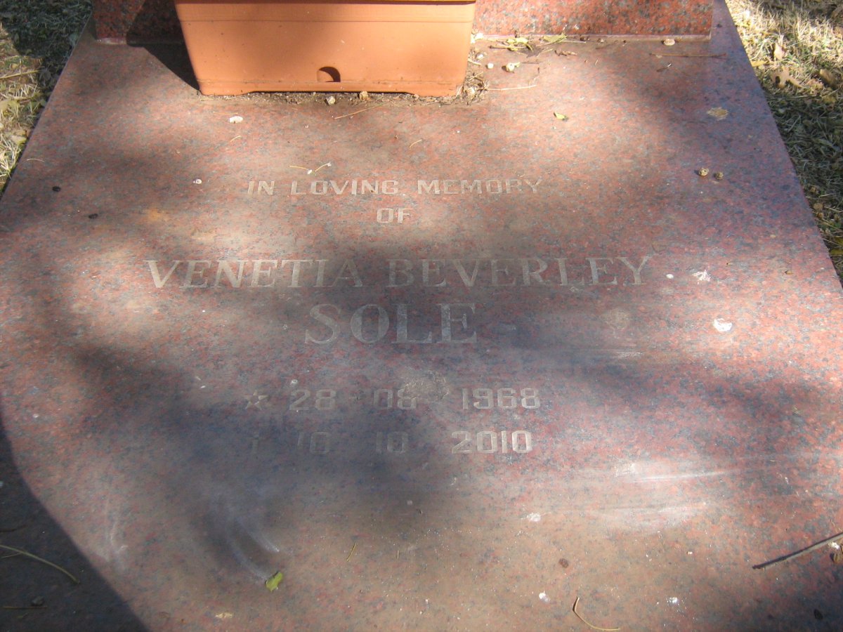 SOLE Venetia Beverley 1968-2010