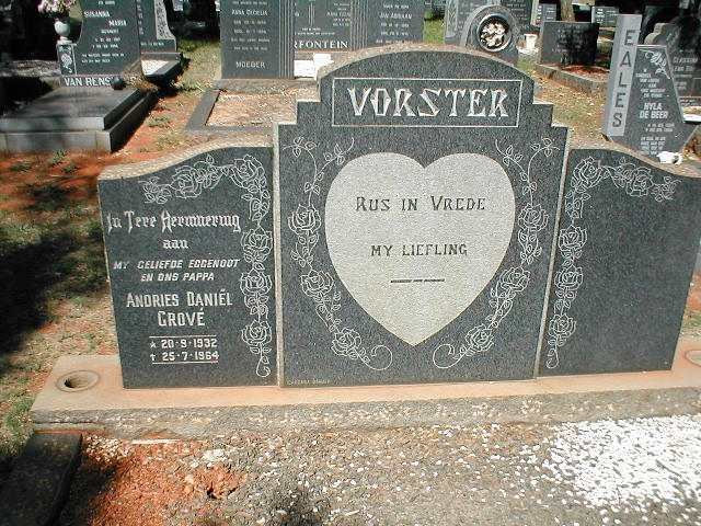 VORSTER Andries Daniël Grové 1932-1964