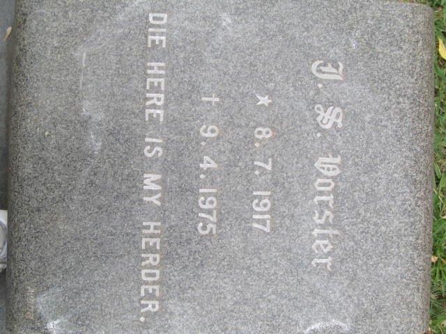 VORSTER J.S. 1917-1975