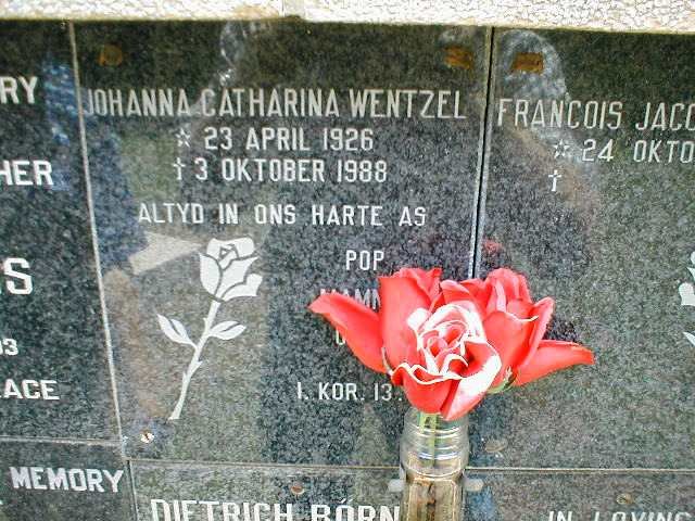 WENTZEL Johanna Catharina 1926-1988