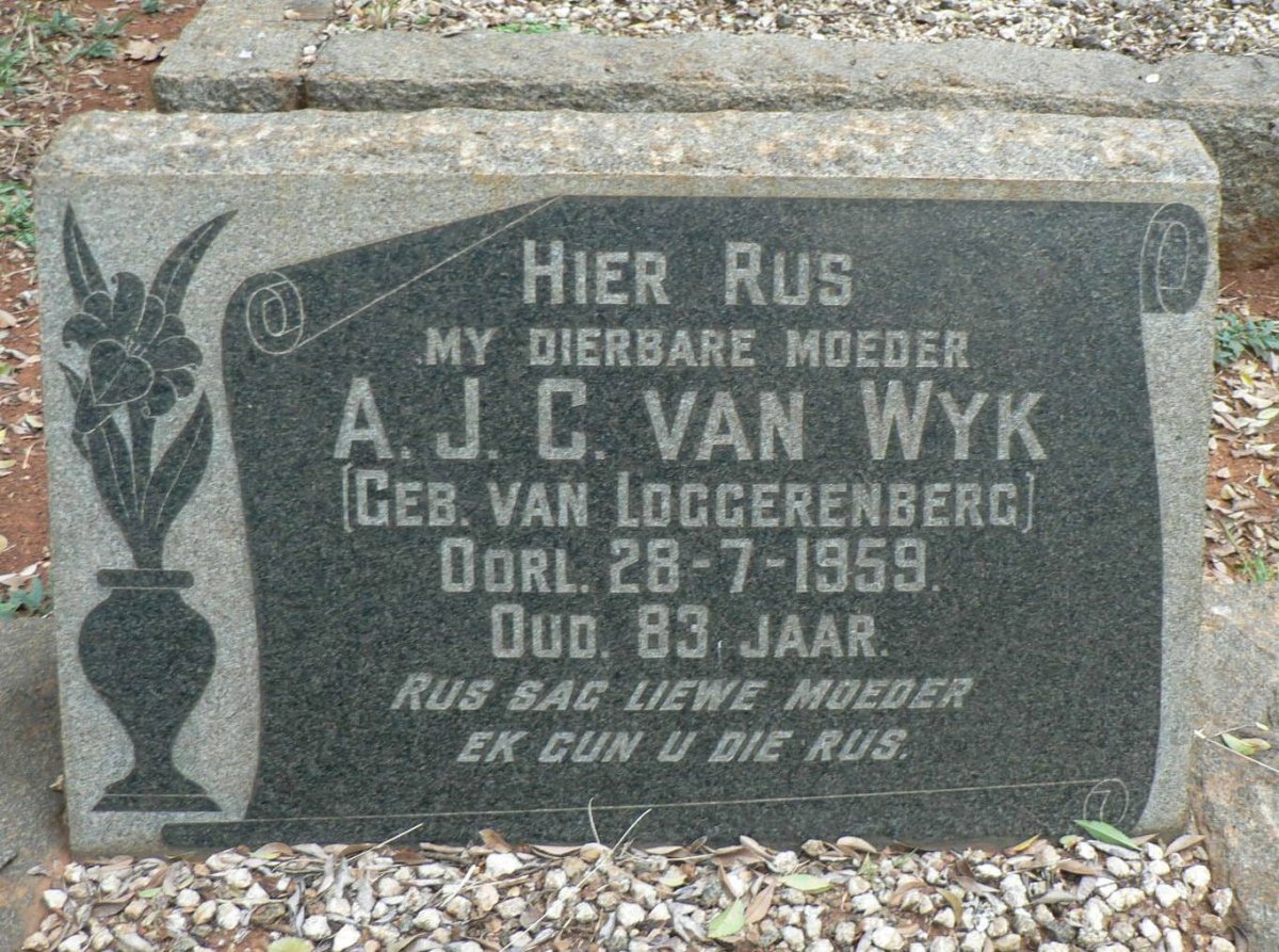 WYK A.J.C., van nee VAN LOGGERENBERG -1959