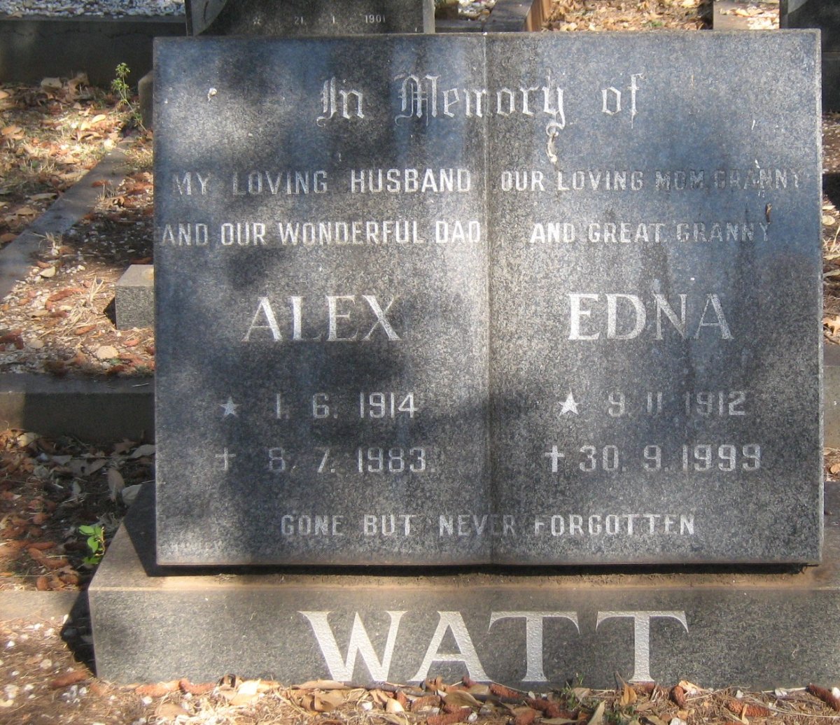 WATT Alex 1914-1983 &amp; Edna 1912-1999