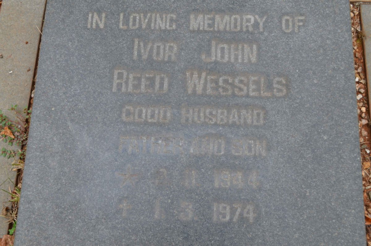 WESSELS Ivor John Reed 1944-1974