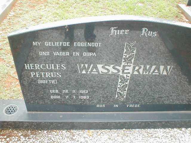 WASSERMAN Hercules Petrus 1913-1983