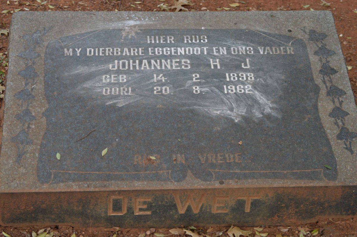 WET Johannes H.J., de 1898-1962