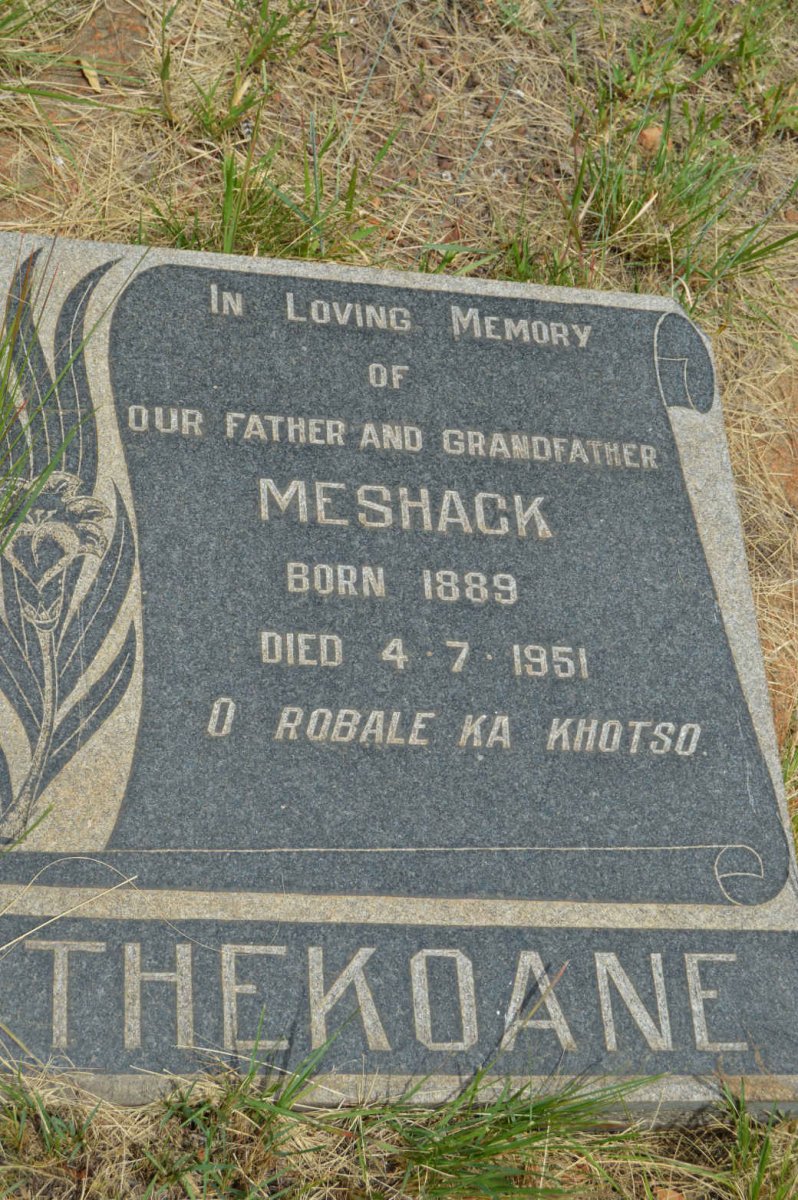 THEKOANE Meshack 1889-1951