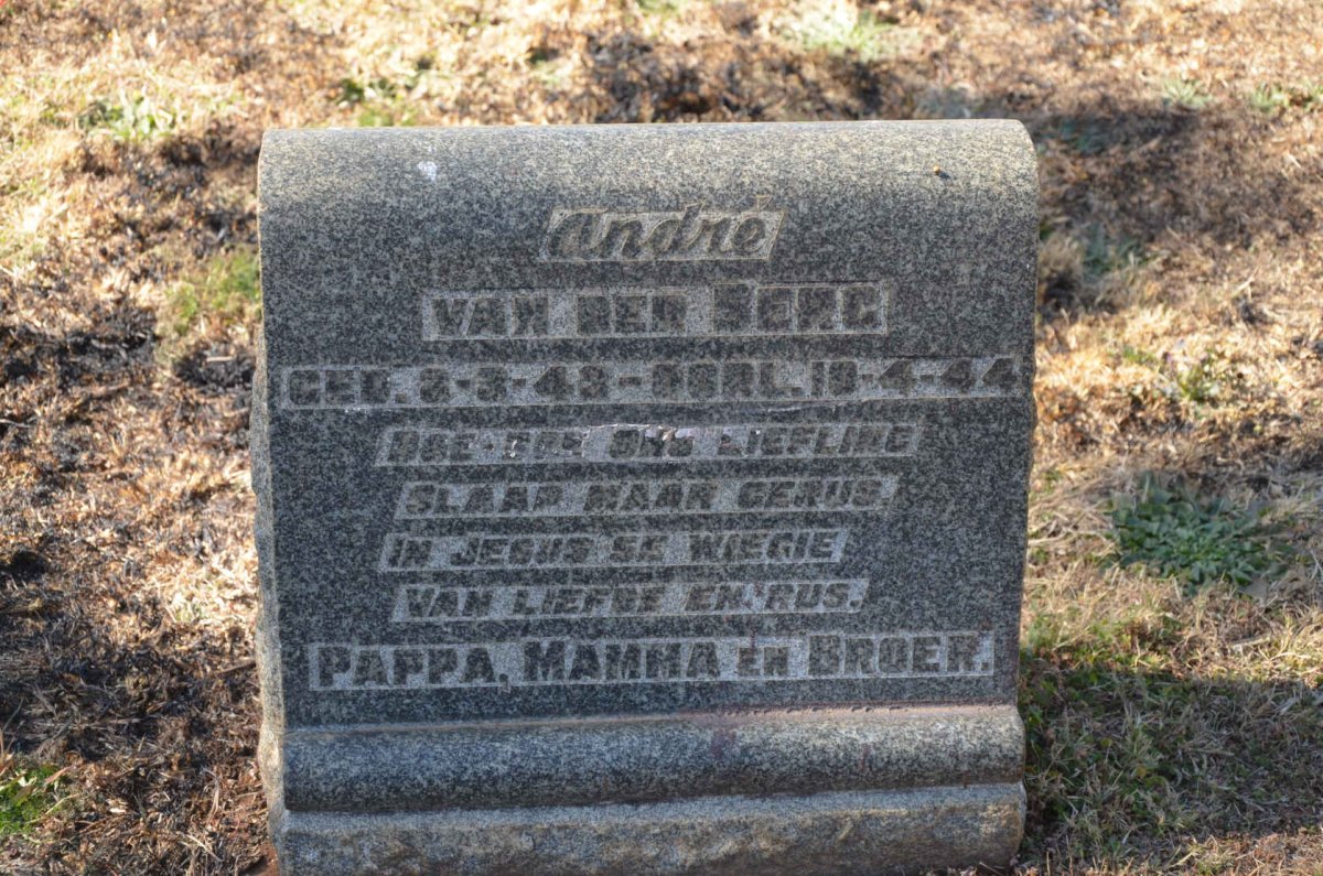 BERG Andre, van der 1943-1944