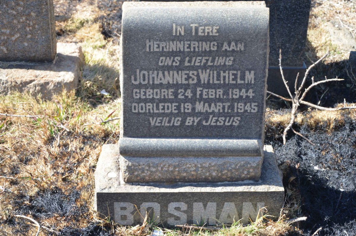 BOSMAN Johannes Wilhelm 1944-1945