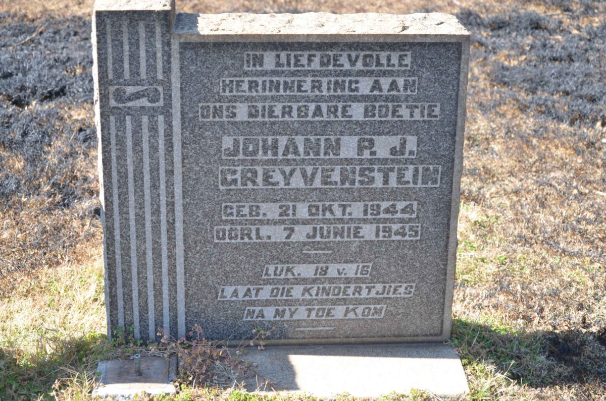 GREYVENSTEIN Johann P.J. 1944-1945